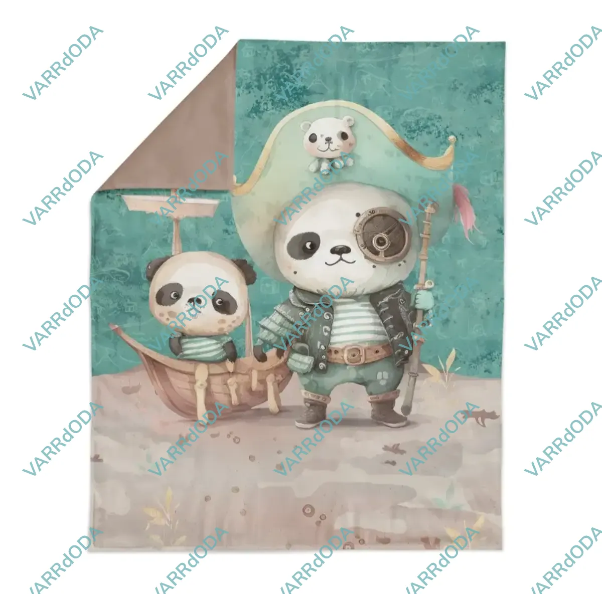 Kalóz panda prémium takaró