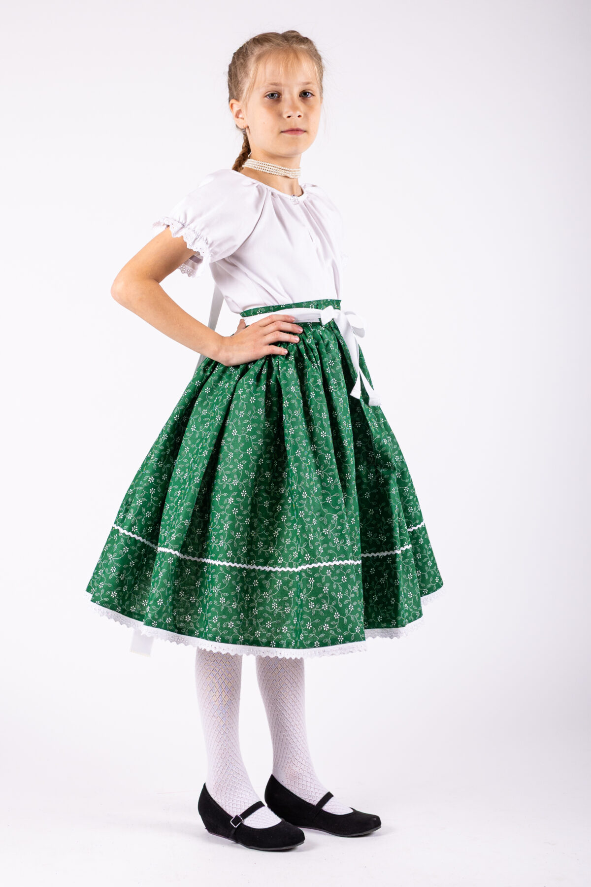 Zöld indás néptáncos szoknya - Image 7